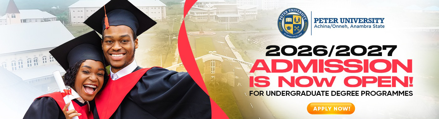 Peter University Admission 2026/2027 - Now Open!